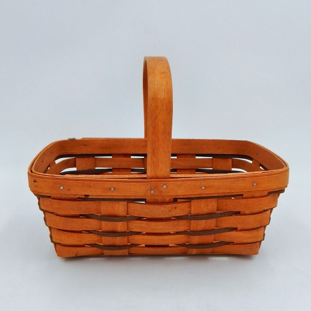 Longaberger 1993 Hand Woven Gathering Basket with Fixed Handle 10 Inch